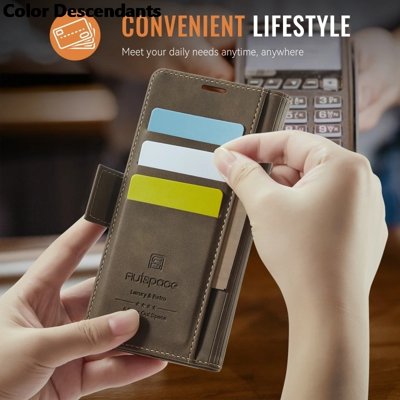 Casing Ponsel untuk iPhone 16 Pro Max 15 Plus 14 13 12 11 Dompet Kulit Pengisi Daya Nirkabel Magnetik Tas Belakang Penutup Dudukan Lipat Kartu