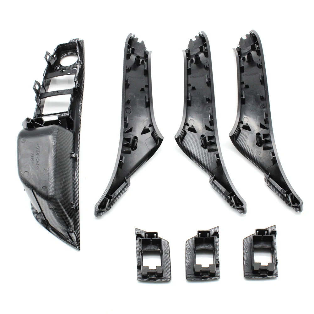 LHD RHD Carbon Fiber Innen Tür Armlehne Panel Pull Griff Set Für BMW 5er F10 F11 523i 525i 528i 530i 535i 540i 550i