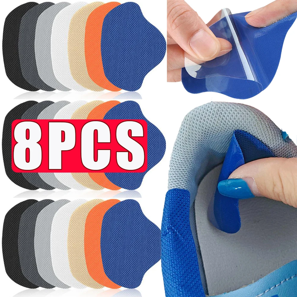 

8PCS/SET Waterproof Insoles Heel Repair Subsidy Sticky Self-adhesive Patches for Inner Lining and Heel Pads Heels Protector