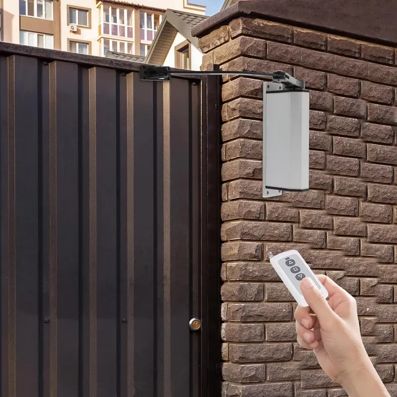 Electric Automatic Swing Door Opener Aluminum Gate Operator Closer 2 Remote Controls 90 Opening 9 Gears 1-99s 100ft 308.65