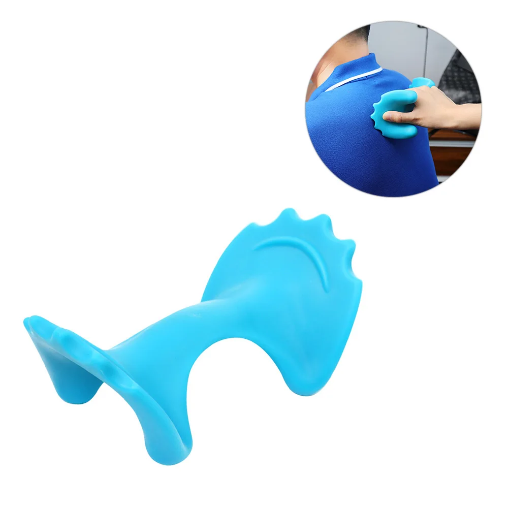 

Ergonomic Neck Massager Cervical Massage Ball Manual Muscle Relief Tool For Shoulder Arm Back Home Use Blue