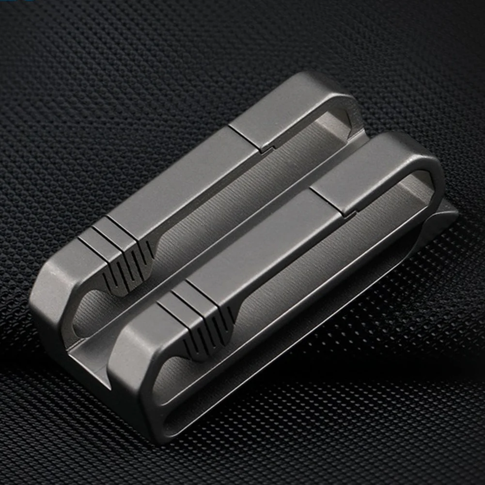 سبائك التيتانيوم كليب على حلقة تسلق مشبك مزدوج حزام مشبك الرياضة في الهواء الطلق الخصر المفاتيح أدوات الجيب المفاتيح قلادة