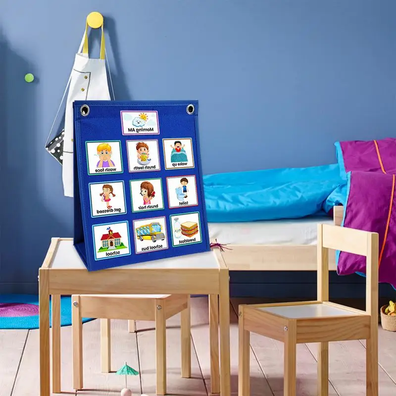 Calendrier visuel pour enfants, tableau d'autocollants de comportement pour enfants, calendrier d'apprentissage multifonctionnel pour enfants, étanche, robuste, bon