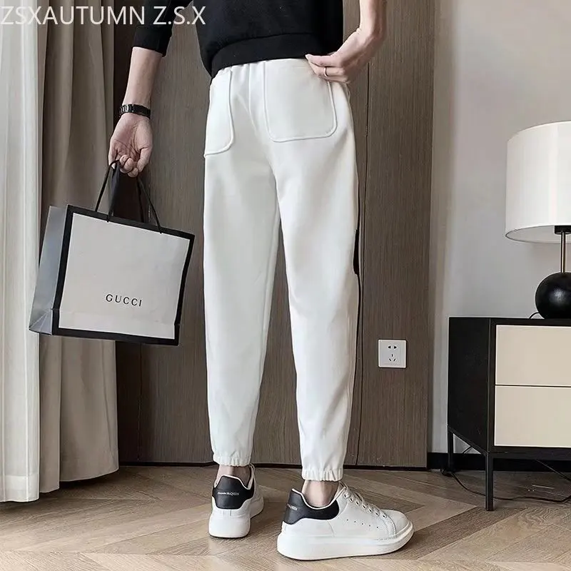 جديد ربيع خريف 2023 سراويل الرجال العلامة التجارية Sweatpants الكورية الاتجاه بناطيل غير رسمية الذكور موضة السراويل الرياضية البرية بنطلونات Hombre