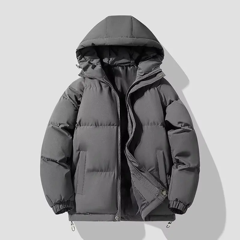 

Hooded cotton jacket, spliced down jacket, men's winter 2025 outdoor fashion, bread jacket, warm jacket