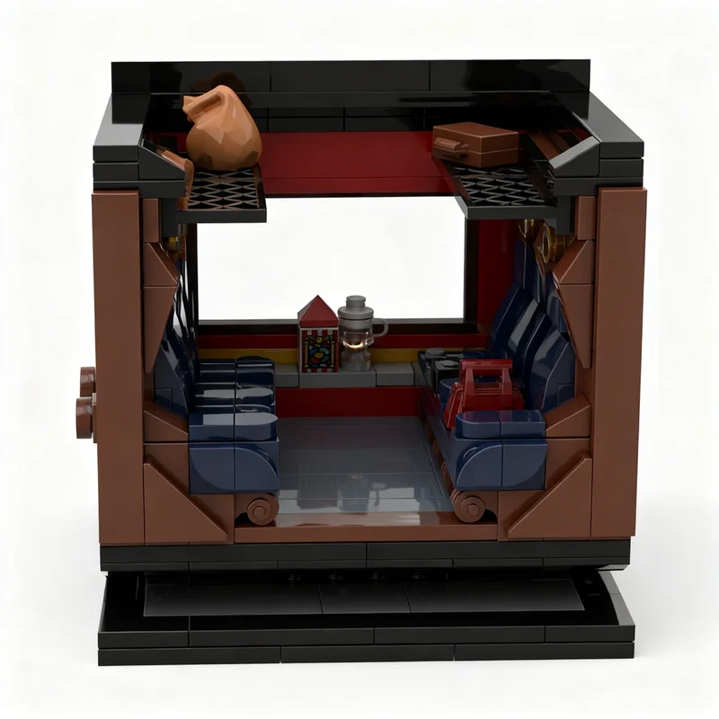 388 деталей MOC: Мини-диорама «Поезд Хогвартс» — Конструктор-модель, Архитектурная игрушка, Рождественский подарок, Идея на день рождения, DIY для детей