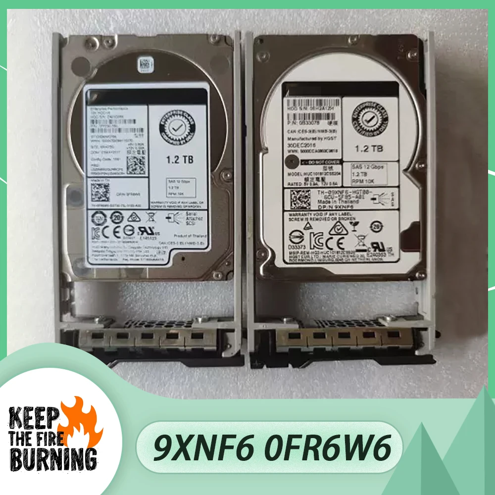 1 Pcs For DELL 1.2T 10K 12Gb 2.5'' SAS HDD Server Hard Disk 9XNF6 0FR6W6