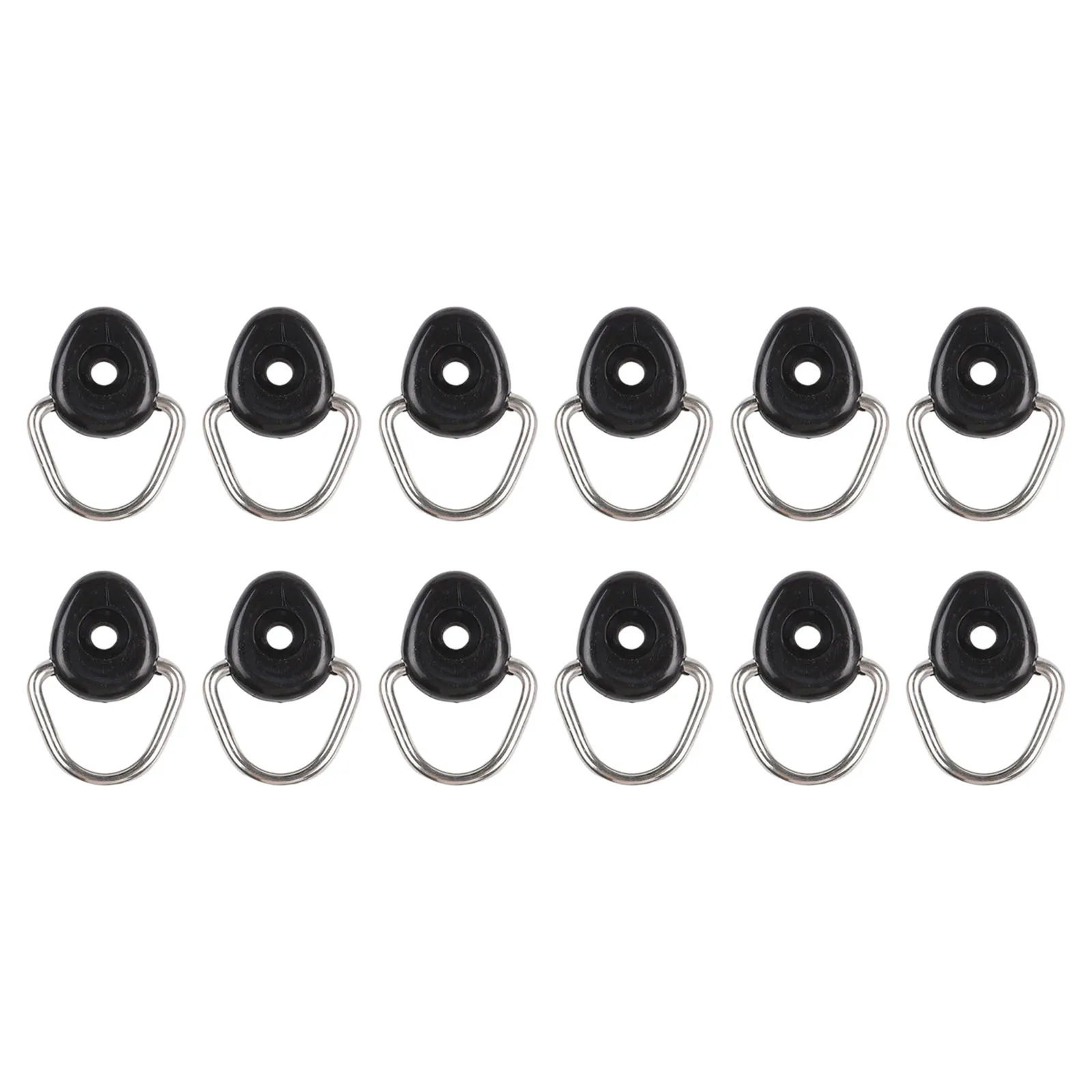 12 Piece D-Ring for Kayak Deck Tie Down Loop Fitting Boat Accessory Compatible with Canoe Fishing Raft Dinghy Vessels