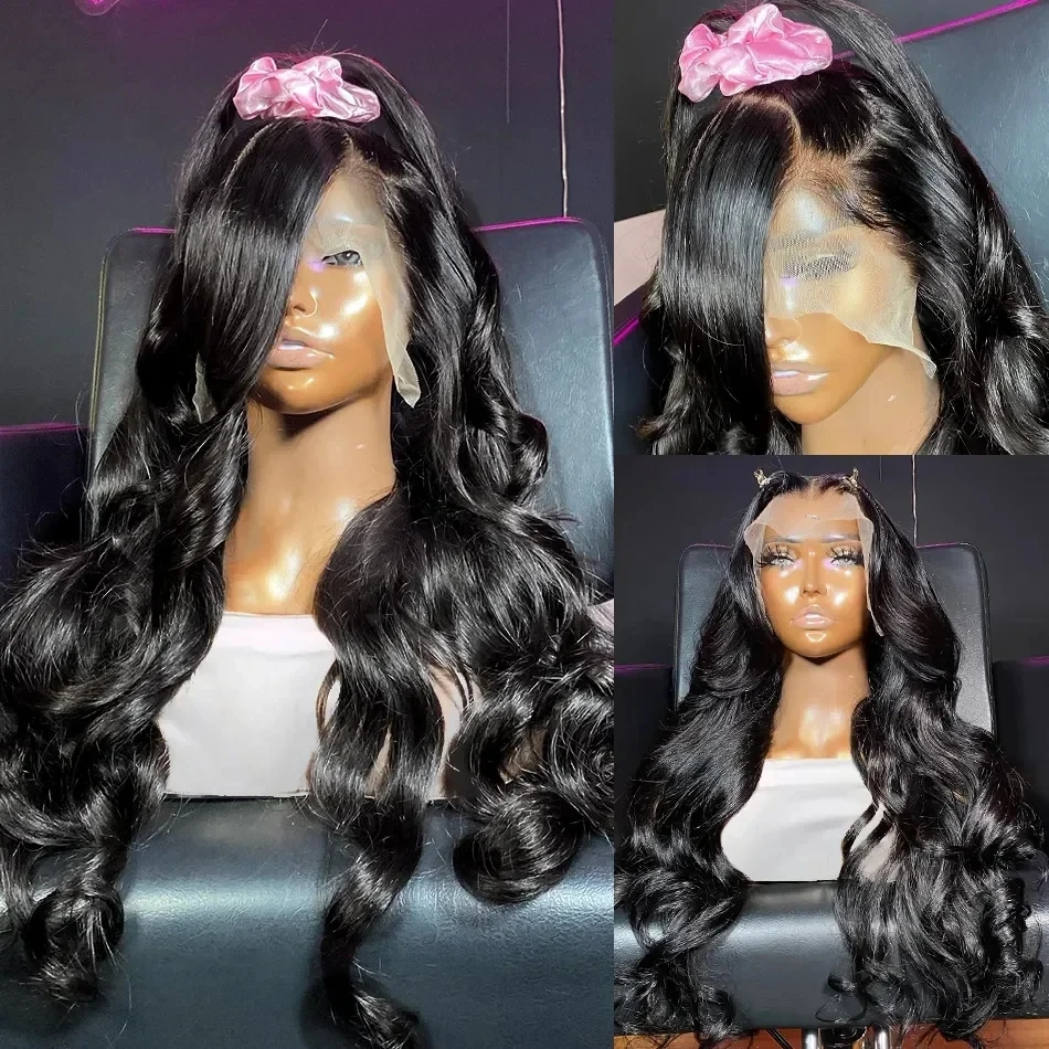 5x5 HD Lace Closure Wigs Body Wave Human Hair Pre Plucked 180% Density Transparent Lace Front Wigs Human Hair 5x5 Closure Wig