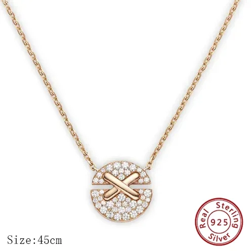 High Quality Luxury Stunning 2024 CHAUM Solid S925 Silver Necklace: Chic, Compact and Elegantly Feminine