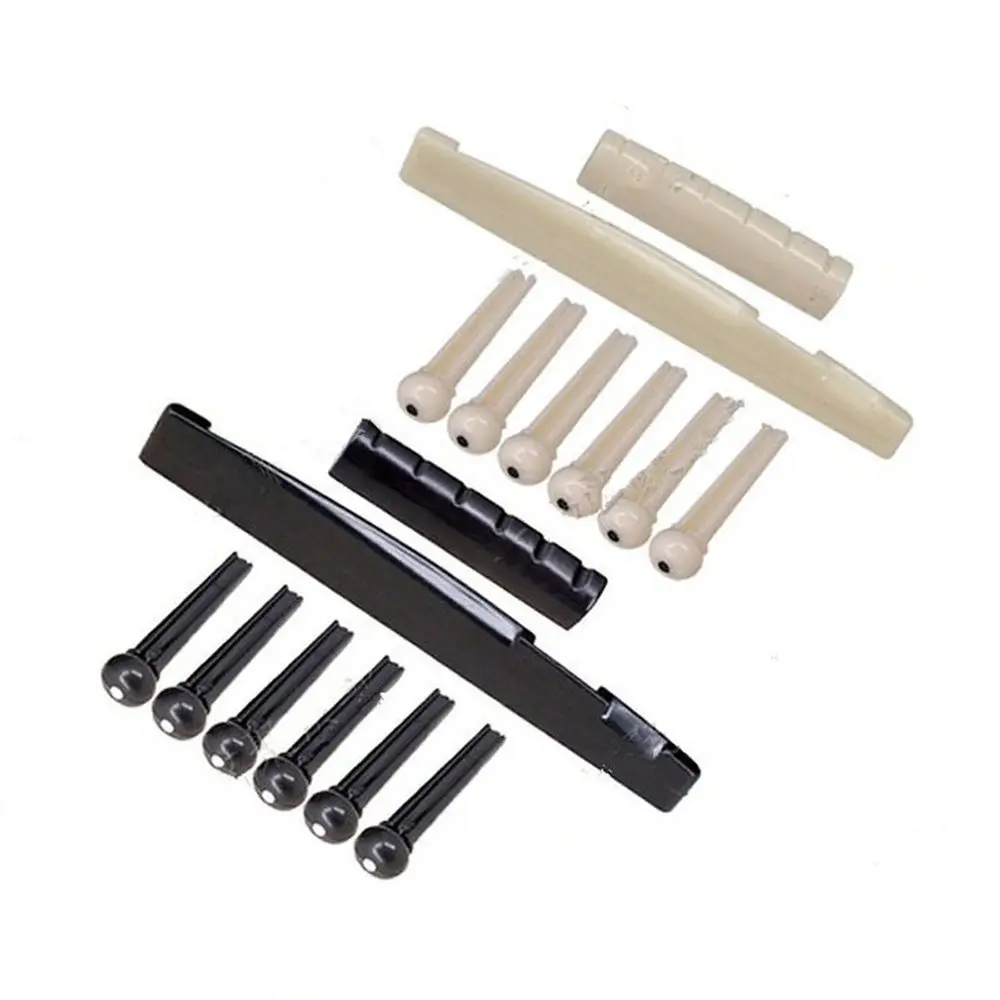 

6-String Plastic Guitar Accessories Classica Nut Guitar Saddle Bridge Pins