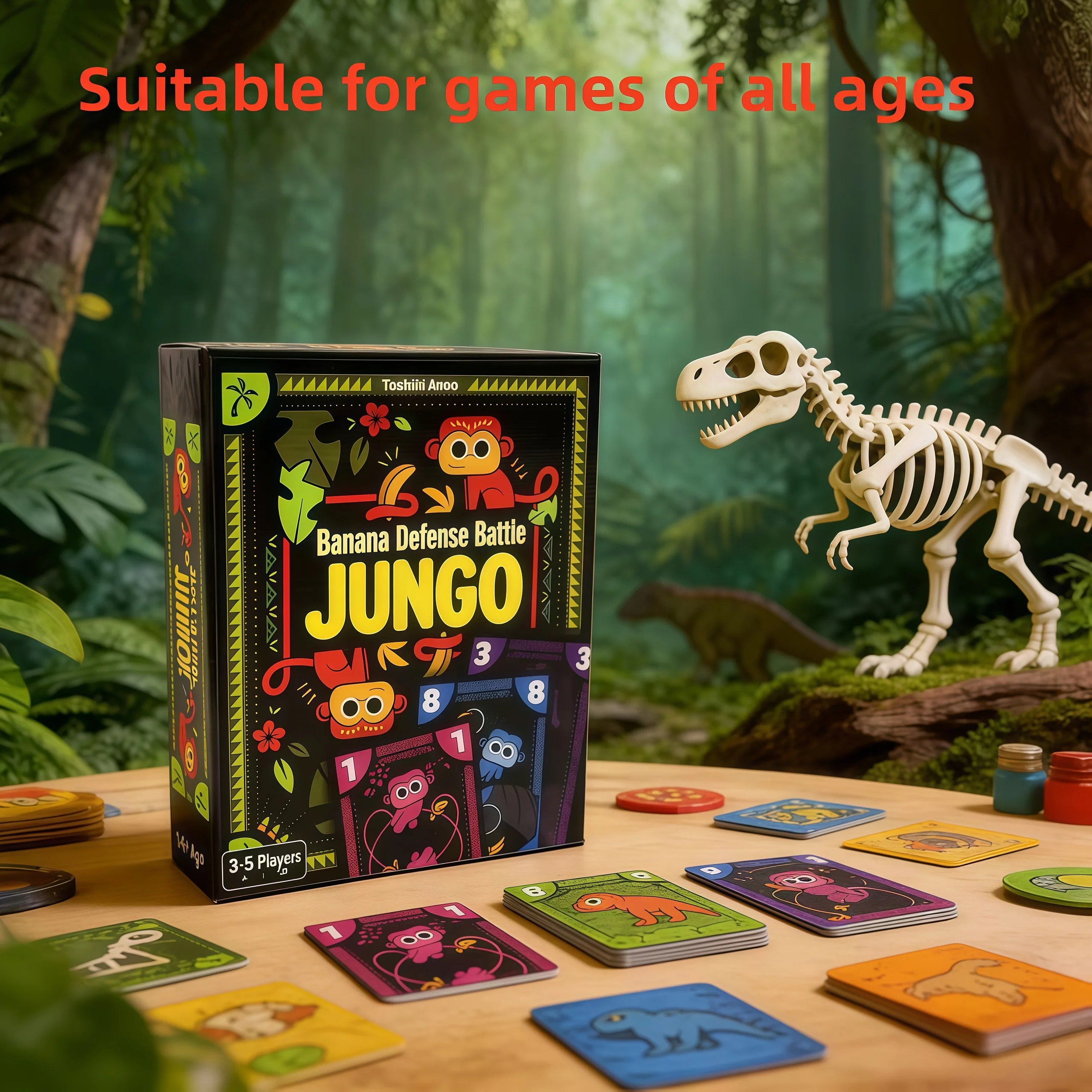 

2026 Новый стиль, боевая настольная игра с защитой банана, 3–5 человек, китайский, английский, многопользовательская интерактивная карточная игра для отдыха