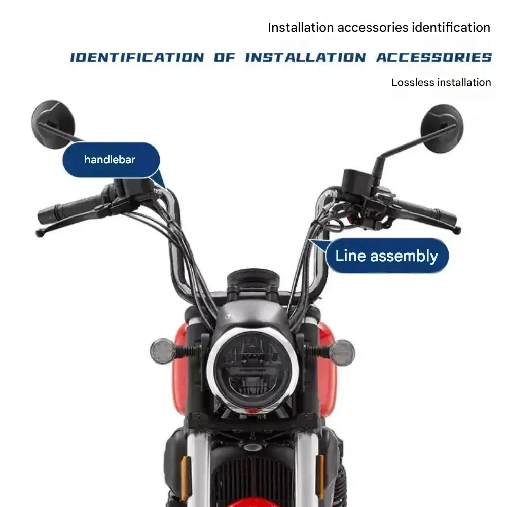 Suitable for QJMOTOR SRV300S 300 modified high handlebars, retro cruiser handlebars for automatic transmission motorcycles.