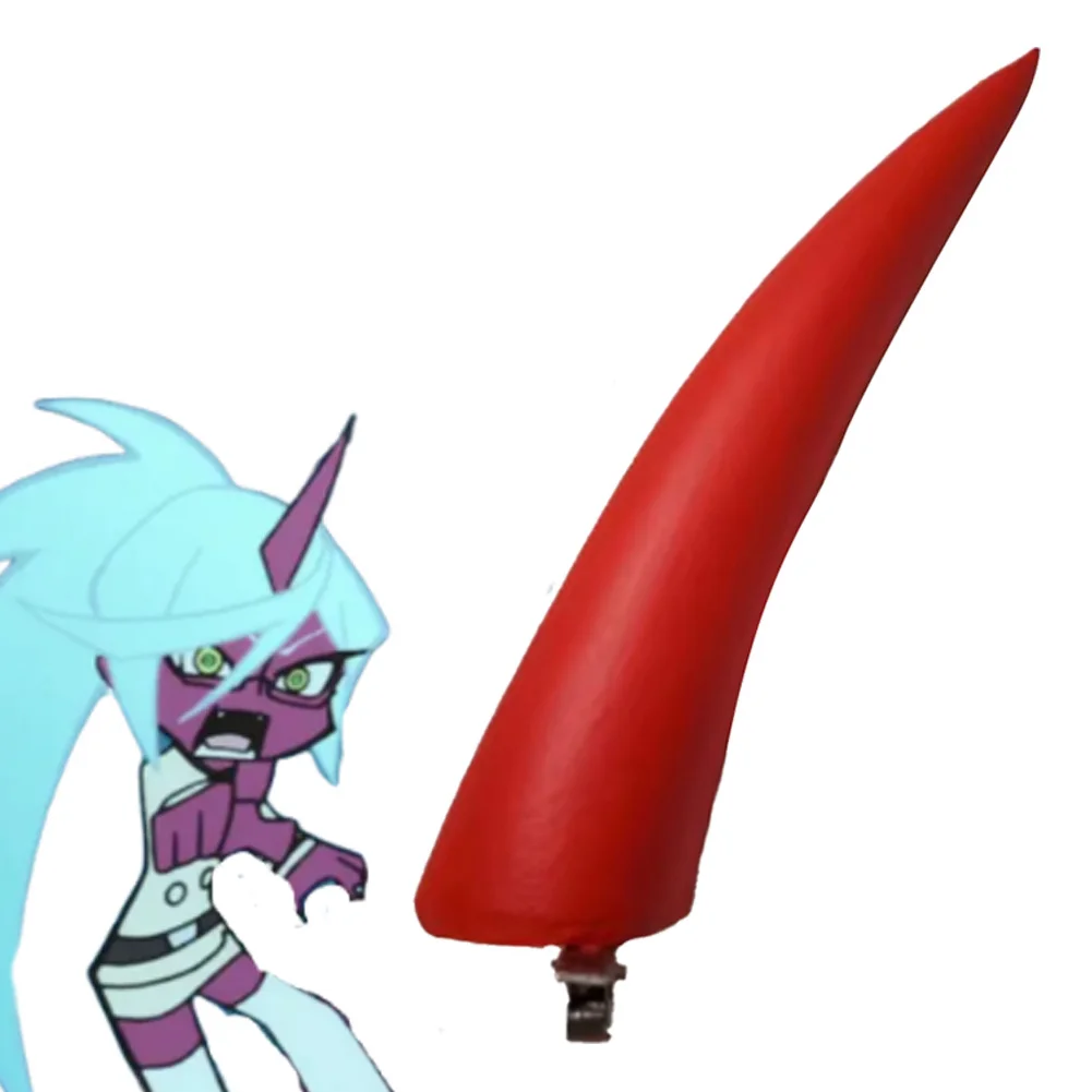 Kneesocks Headgear Cosplay Costume Anime Panty And Stocking Disguise Red Horn Prop Headwear Halloween Party Suits Accessories