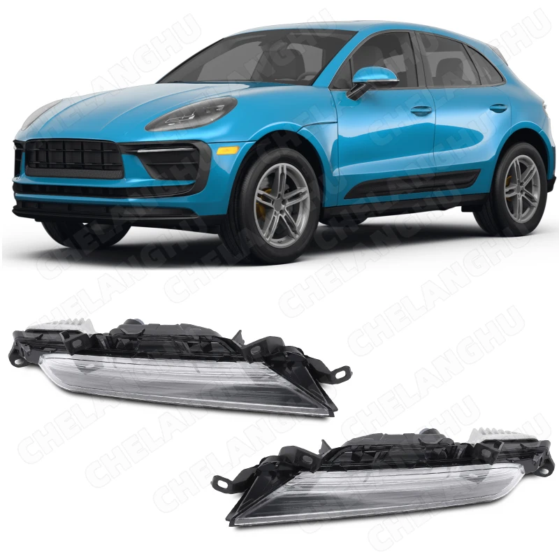 

ДХО для Porsche Macan 95B 2022 2023 2024, передний бампер, светодиодные дневные ходовые огни, автомобильные аксессуары 95B941041B 95B941042B
