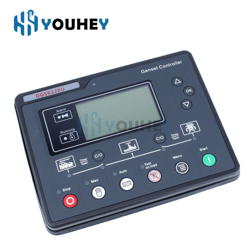 Imagem -03 - Painel do Módulo de Controle Auto Start And Stop Controlador do Gerador Substitua Smartgen Hgm6120u Hgm6110u 6110u