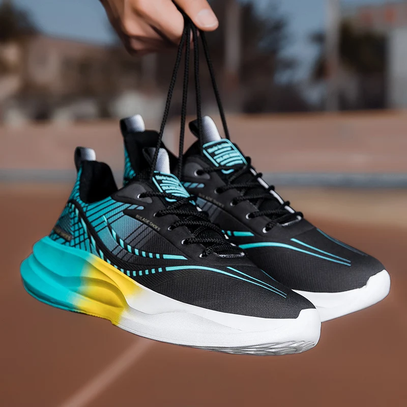 

ELUVA Men Running Shoes Mesh Breathable Cushioning Soft Comfortable Sneakers Outdoor Gym Trendy Casual Jogging Shoes for Men