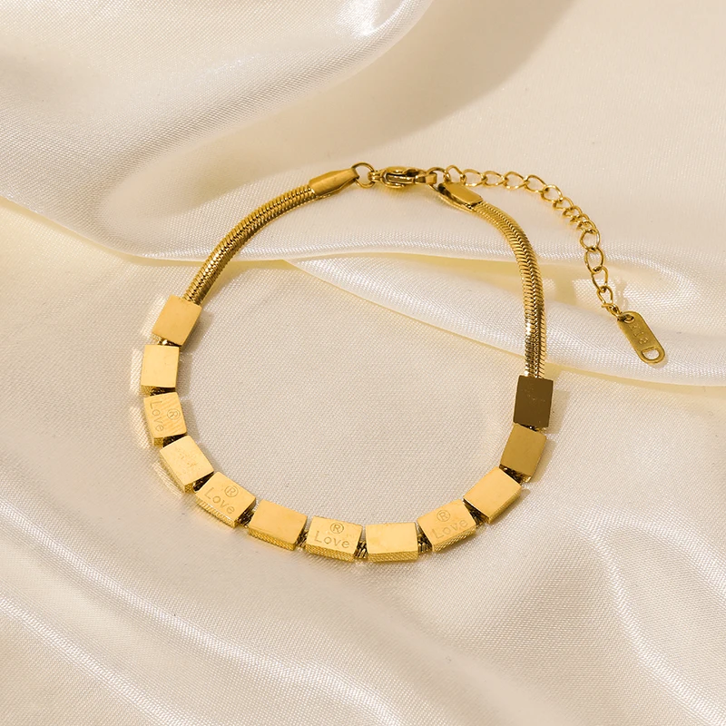 GANPUP 316L Edelstahl Schmetterling Kette Armband Für Frauen Metall Gold Farbe Charme Schmuck Wasserdichte Zubehör Bijoux Geschenk – Detail 9