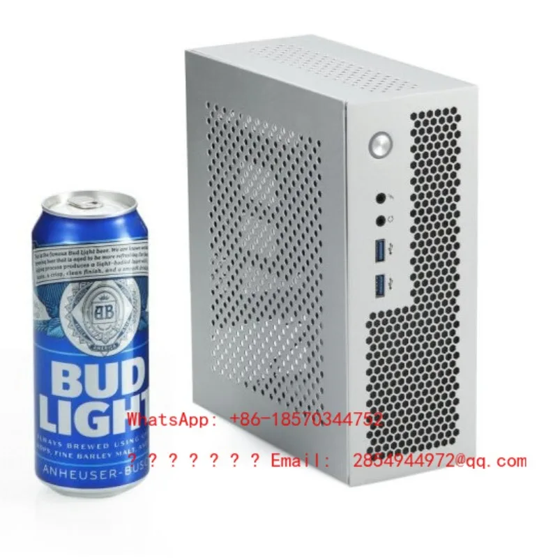 New A09 Mini Chassis Empty Case ITX17 * 17 Main Board Small 1U Power Supply 3.8LHTPC Computer Chassis