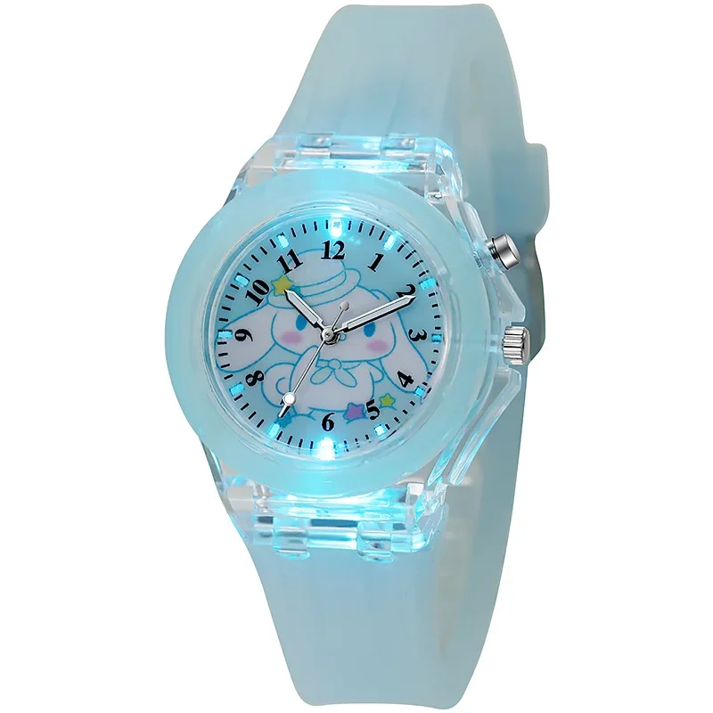 Hot Selling Sanrio Horloge Student Kinderen Cartoon Siliconen Led Horloge Meisjes Lichtgevend Lichtgevend Horloge Creatief Verjaardagscadeau