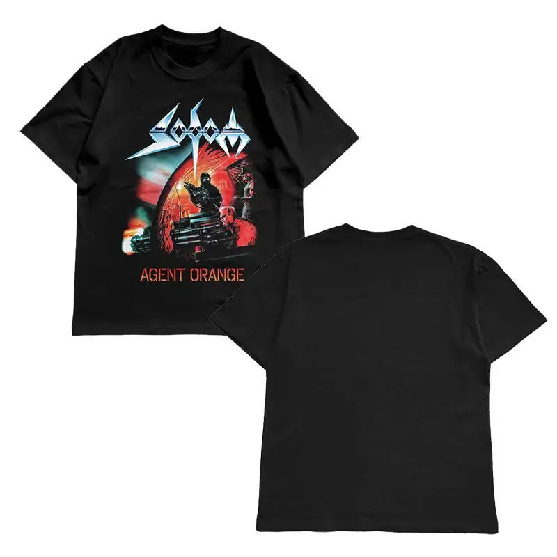 Sodom Rapids Black Metal Band Agent Orange American Casual Loose Men's and Women's Heavyweight T-Shirt
