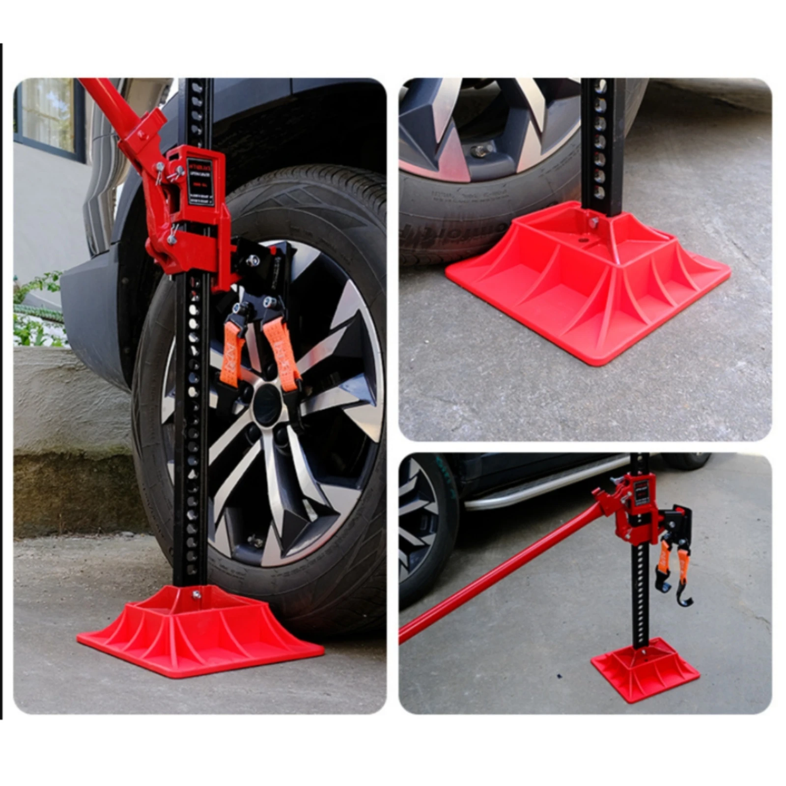 Jack Base Stabilizing Jack Support Base Hardware Reinforced Stable for off-Roaders, Roadside Recovery, Garage Work