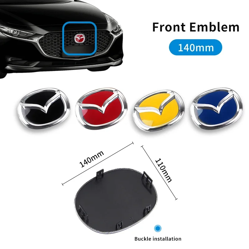 Car Hood Front Bonnet Grill Rear Trunk Emblem Logo Badge Sticker Decal For Mazda 2 3 6 CX5 CX3 CX6 RX7 MX5 CX9 CX7 Decoration