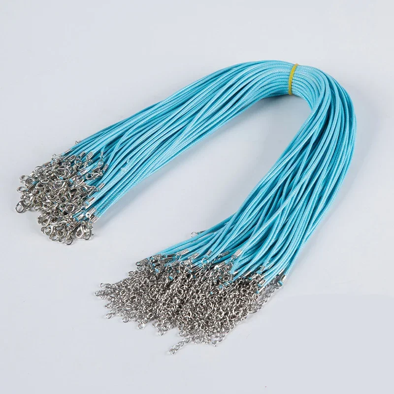 100 Stück bunte Wachsleder-Schlangenkette für Damen und Herren, Kordel, Schnur, Seil, Draht, Verlängerungskette für die Schmuckherstellung, Großhandel – Detail 13