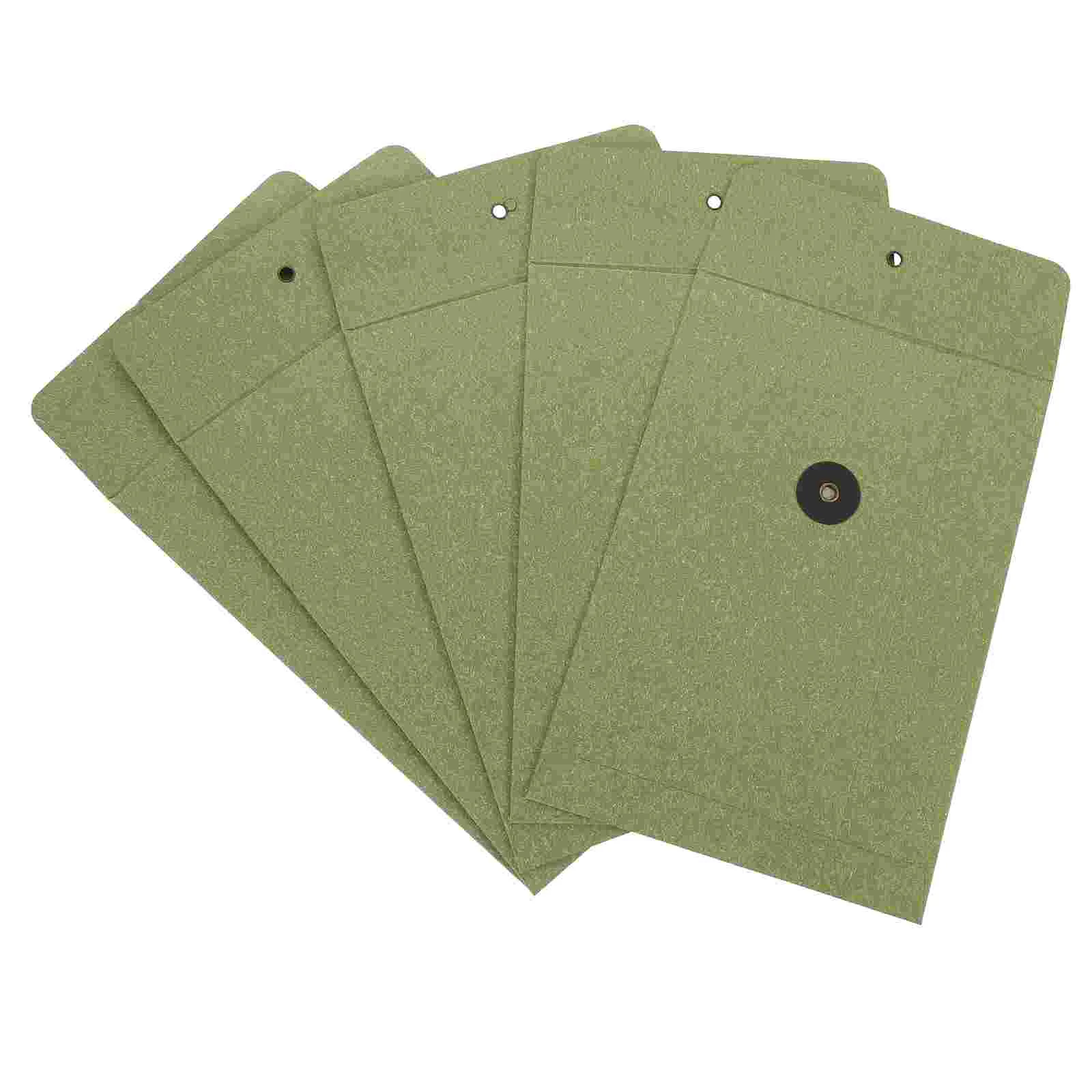 

5 Pcs Colored Kraft Paper Business Cards Invitation Envelopes for Invitations Note Storage Holders Wire Blank