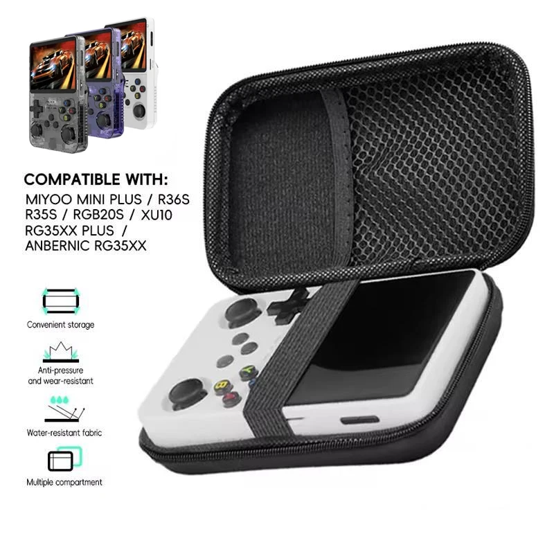 For R36S/R35S/EVA Game Case Storage Bag EVA Hard Travel Bag Dust And Scratch Prevention Game Console Protective Zipper Carry Bag