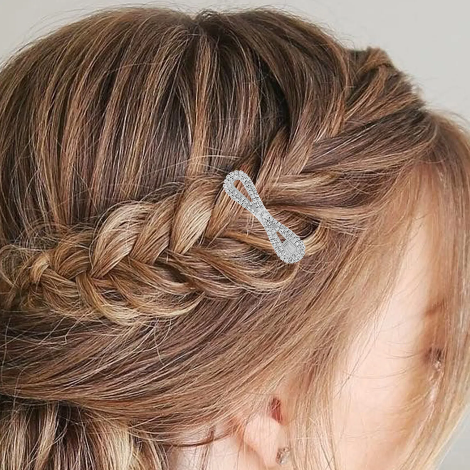 

Sparkly Rhinestone Bow Clips For Women Duckbill Accessories Stylish Snap Clips Bride Barrettes Wedding Ornaments Rhinestone Pins
