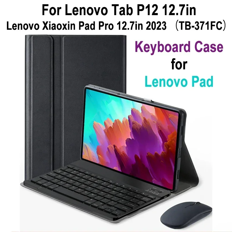 Keyboard Case for Lenovo Xiaoxin Pad Pro 12.7 Inch 2023, Detachable Keyboard Cover for Lenovo Tab P12 12.7