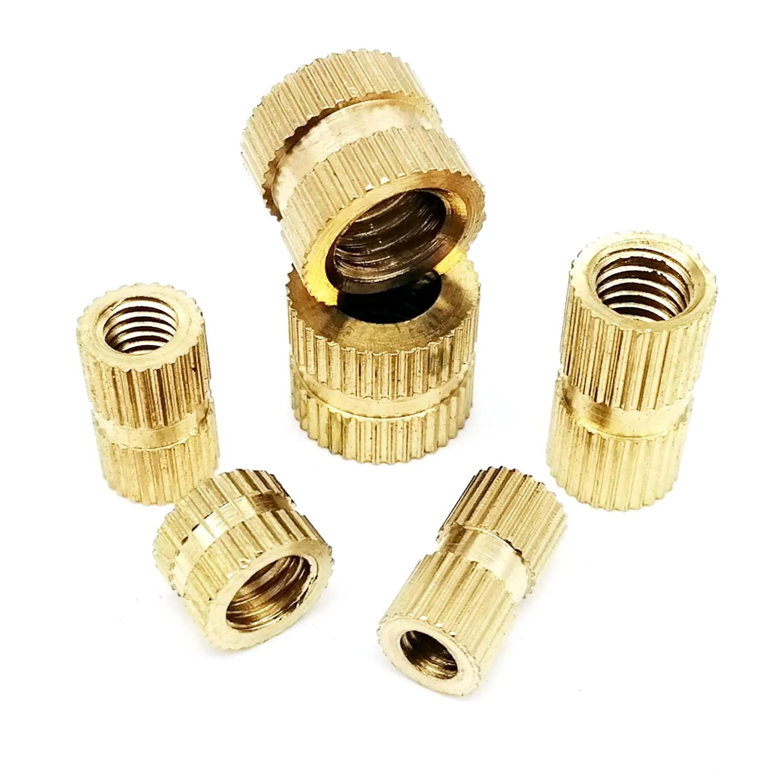 10/25/50pcs M1.6 M2 M2.5 M3 M4 M5 Solid Brass 3D Printer Hot Melt Knurl Injection Molding Embedded Nutsert Insert Nut