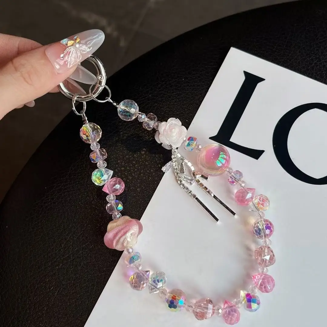 

Light Luxury Luxury Colorful Butterfly Mobile Phone Chain Outdoor Anti-lost Crystal Hanging Chain Mobile Phone Key Bag Pendant