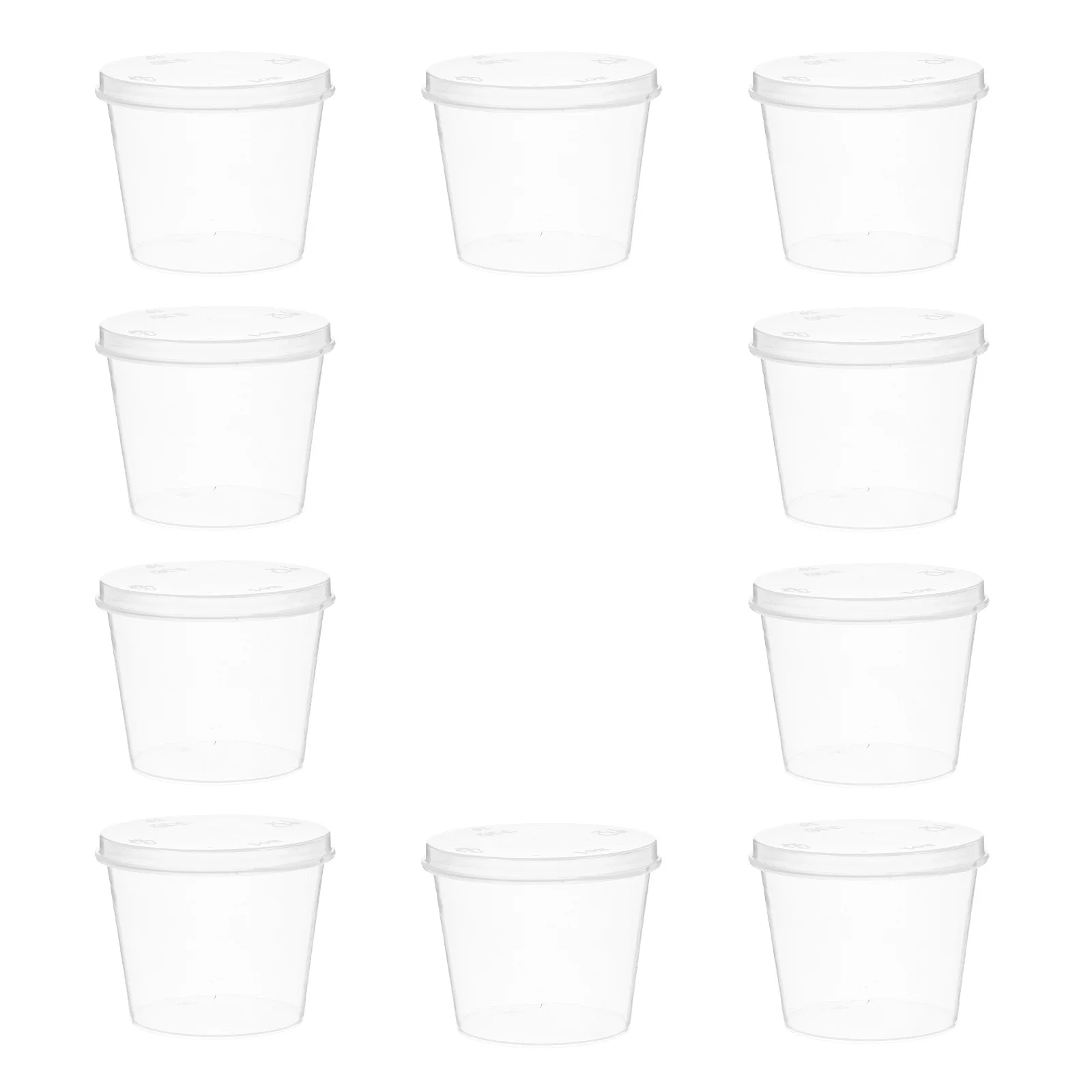 

50Pcs Seasoning Container Set Hinged Lid Leakproof Clear Spice Dispensers Reusable Kitchen Jars Clear Seasoning Shaker