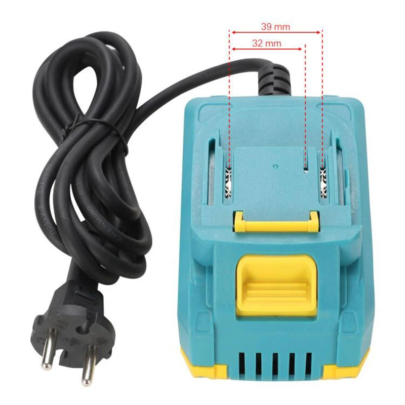 220V AC to 18V DC converter for 20V Cordless Tools - Smart Protection, EU Plug, Non-Slip Design