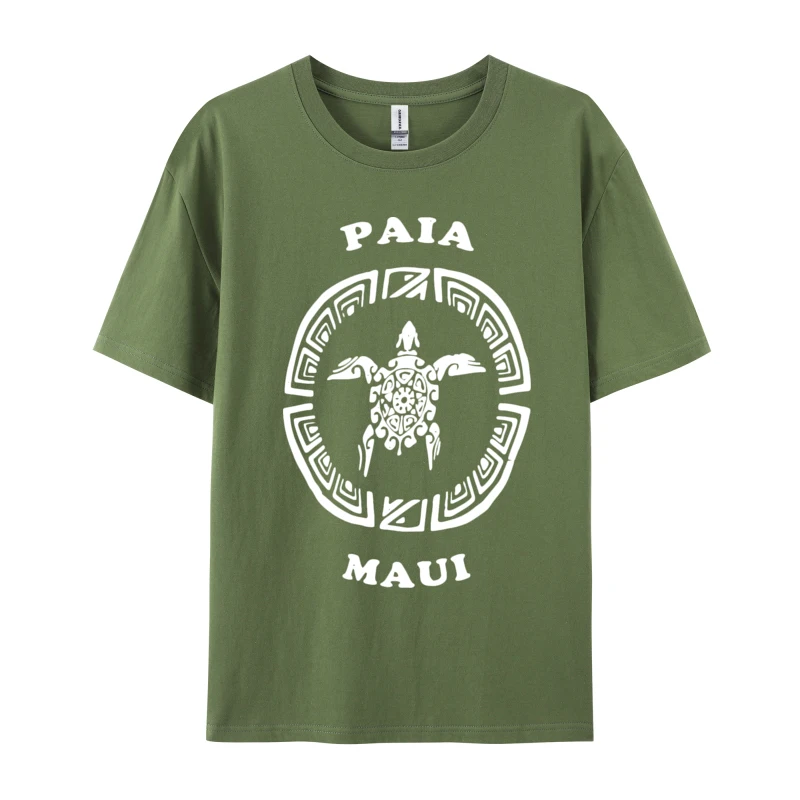 Men's Fashion T-shirt Paia Maui Vintage Vacation Retro Turt T Shirts Crew Neck All Cotton T Shirt 3D Print Free Shippping