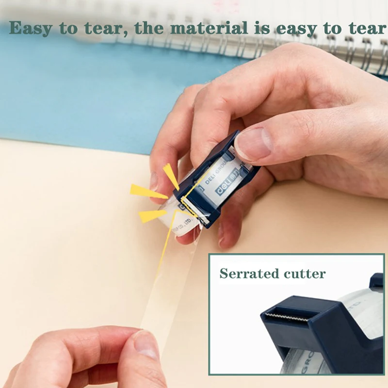 Writable Clear Adhesive Tape With Tape Cutting Tool Writable Invisible Correction Tape School Stationery Protable Tape Dispenser