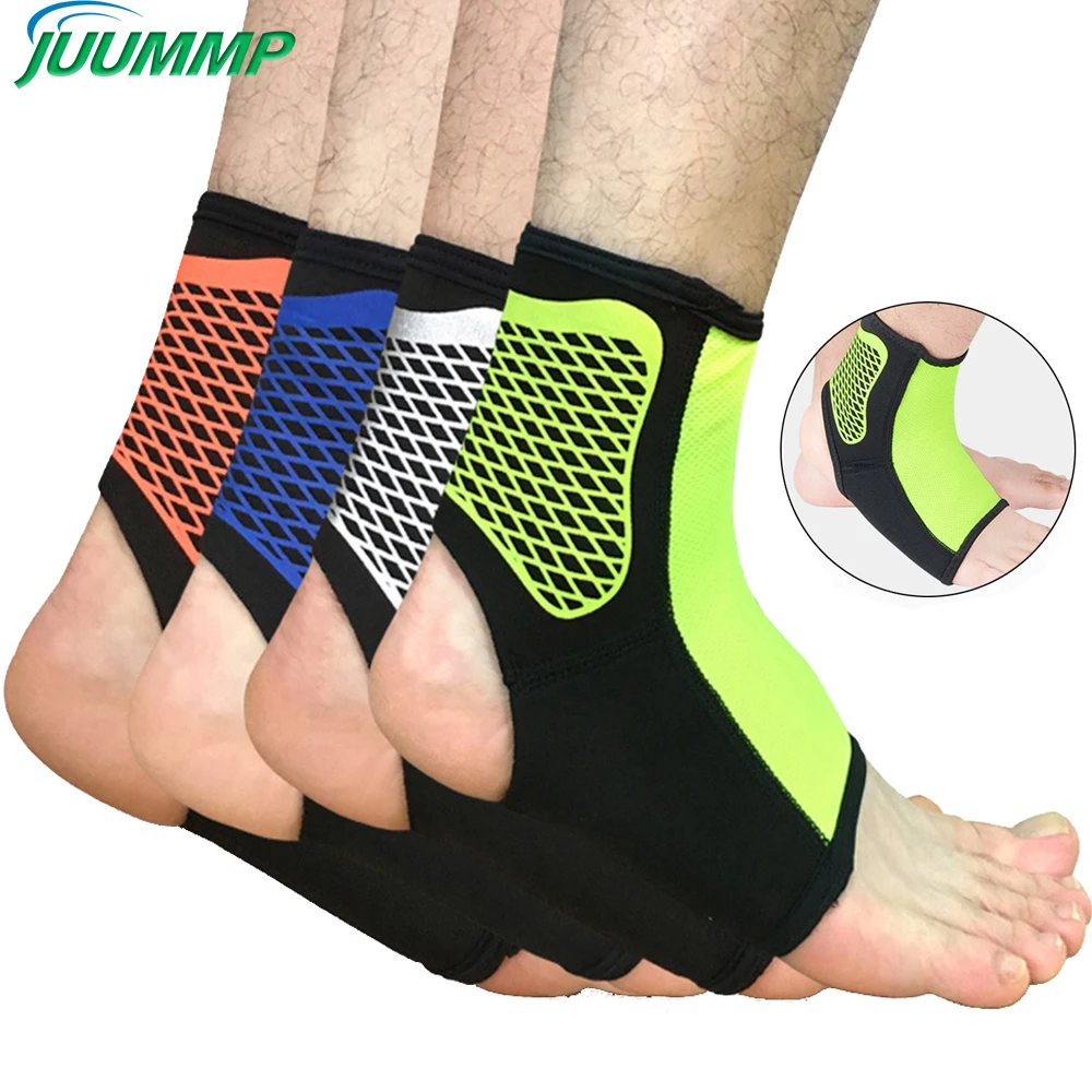 2Pcs/Pair Sports Ankle Support Protect Brace Compression Foot Socks Safety Wraps Guard for Cycling Running Basketball Football