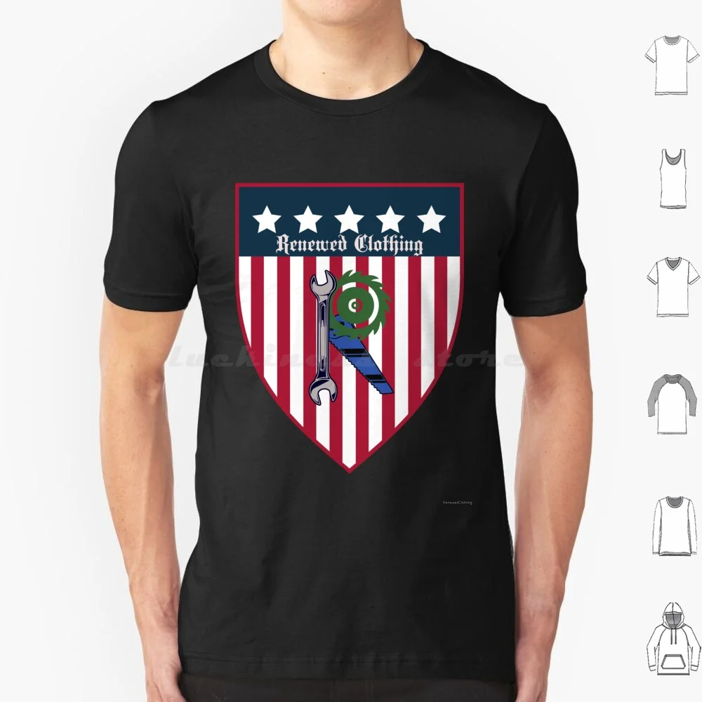 Renewed Clothing T Shirt Cotton Men Women Diy Print Renewed Renew American Flag Flag American 4Th Of July