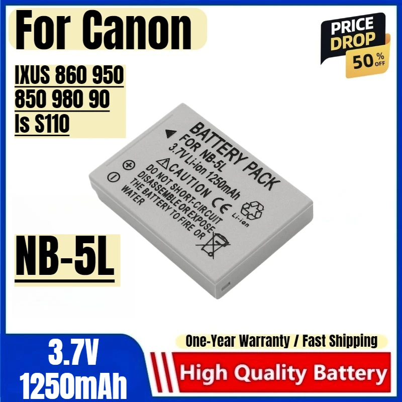 NB-5L Battery 3.7V …