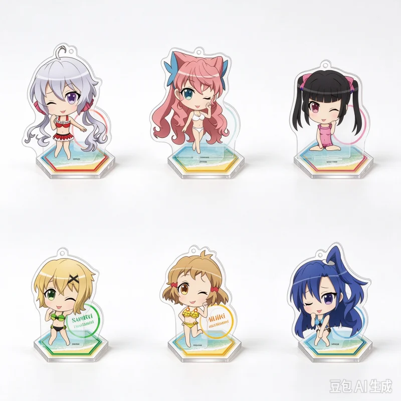 Symphogear Anime Character Acrylic Standee Double‑Sided Print With Base Desktop Ornament Collectible Fans Gift Keychain