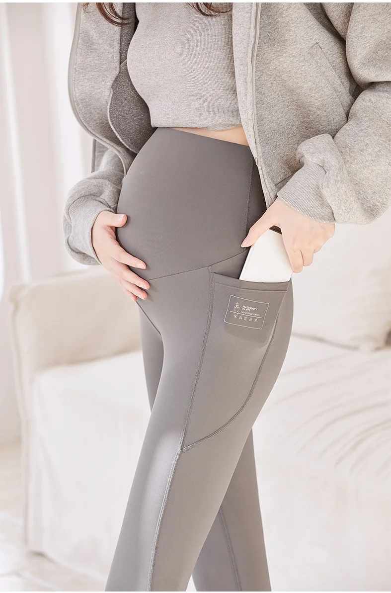 High Waist Pregnancy Leggings Skinny Maternity Yoga Pant Clothes Pregnant Women Belly Support Leggings Body Shaper Trousers