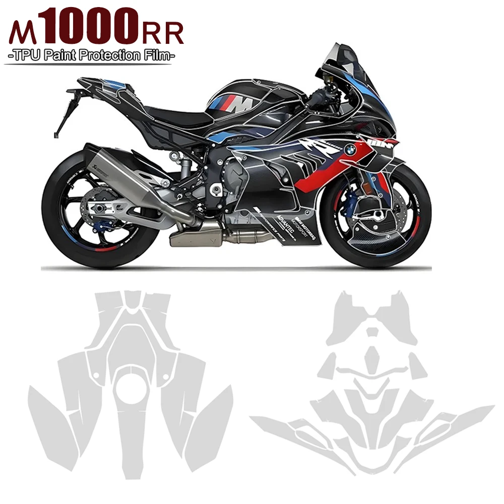 New M1000RR Thunder Edition TPU Motorcycle Paint Protection Film 2023-2024 For BMW M1000 RR Fairing protection Accessories