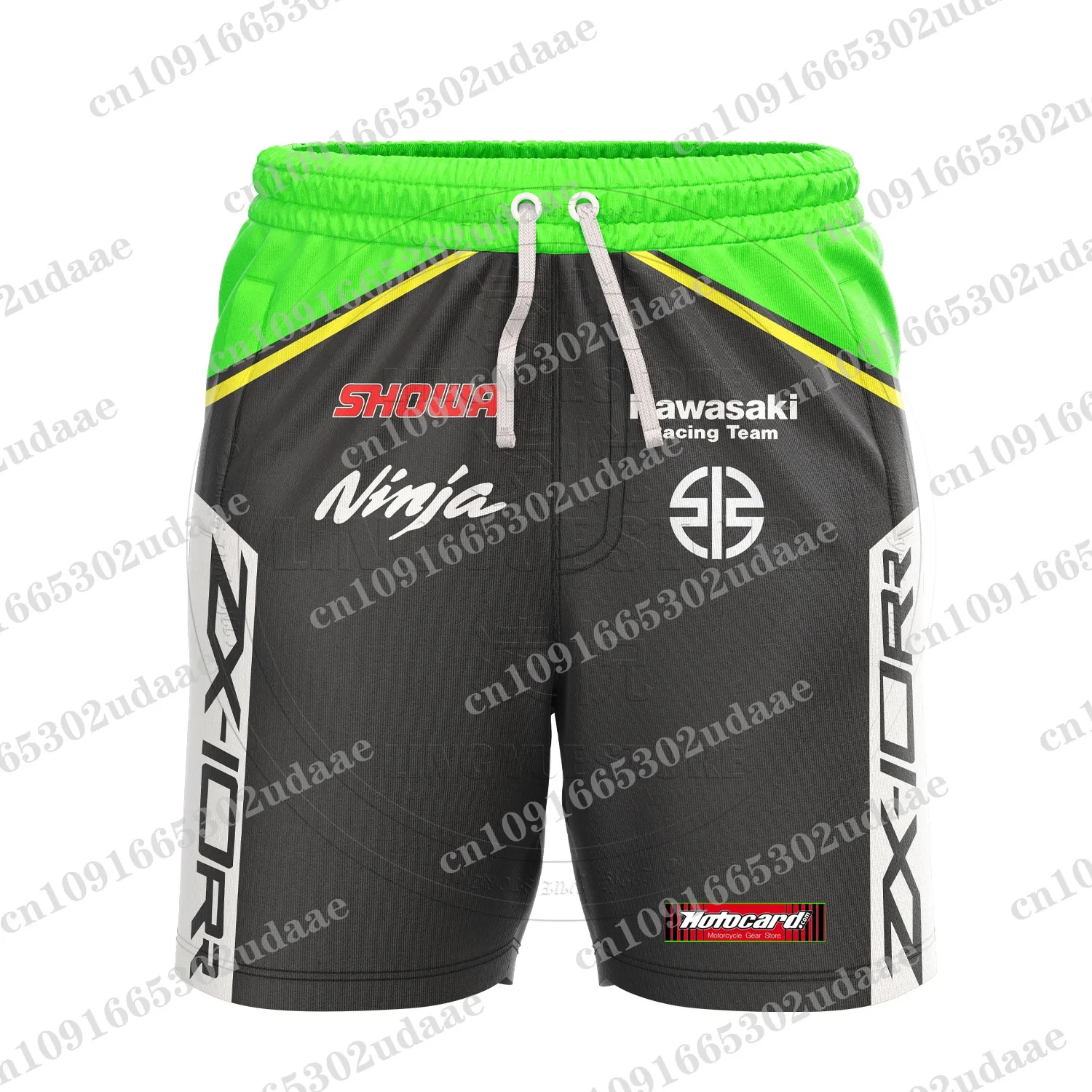 New 2024 Kawasaki Racing Motorcycle Racing Enthusiasts Men and Women\'s Summer Shorts Breathable Casual Speed Drying Beach Pants