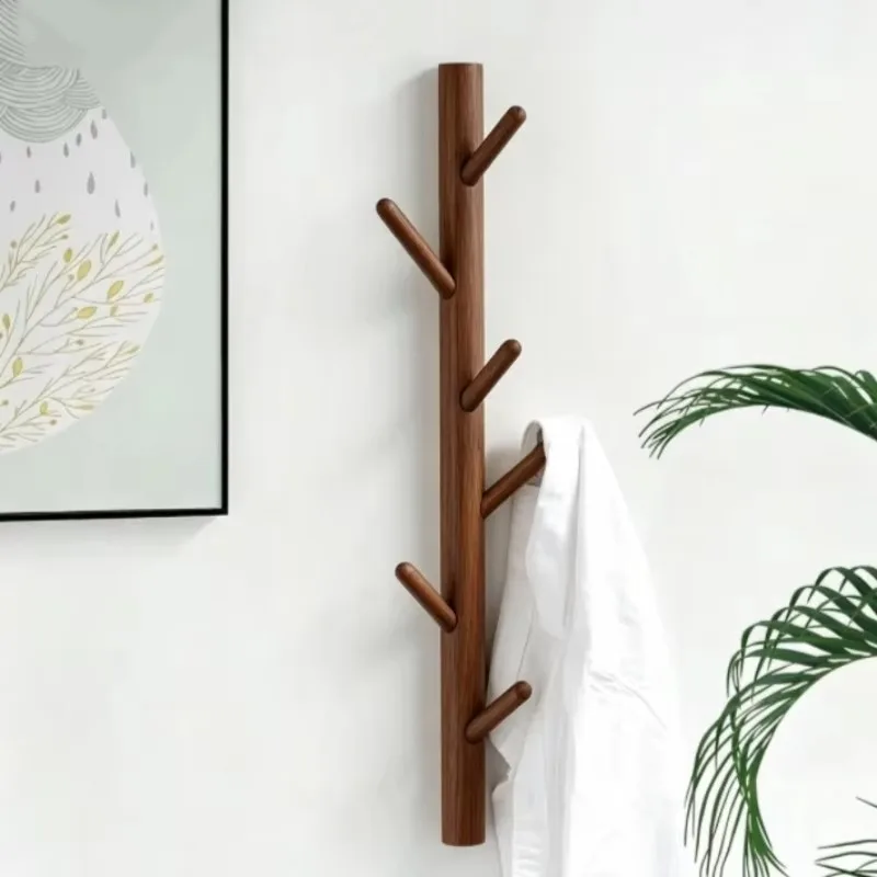 Solid Wood Coat Rack Creative Branch Clothes Racks Wall Multifunctional Hat Storage Stand Entrance Hall Scarf Organizer Hook