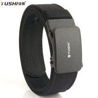 TUSHI New Hard Tactical Belt for Men Metal Automatic Buckle IPSC Gun Belt 1100D Nylon Military Belt Outdoor Sports Girdle Male