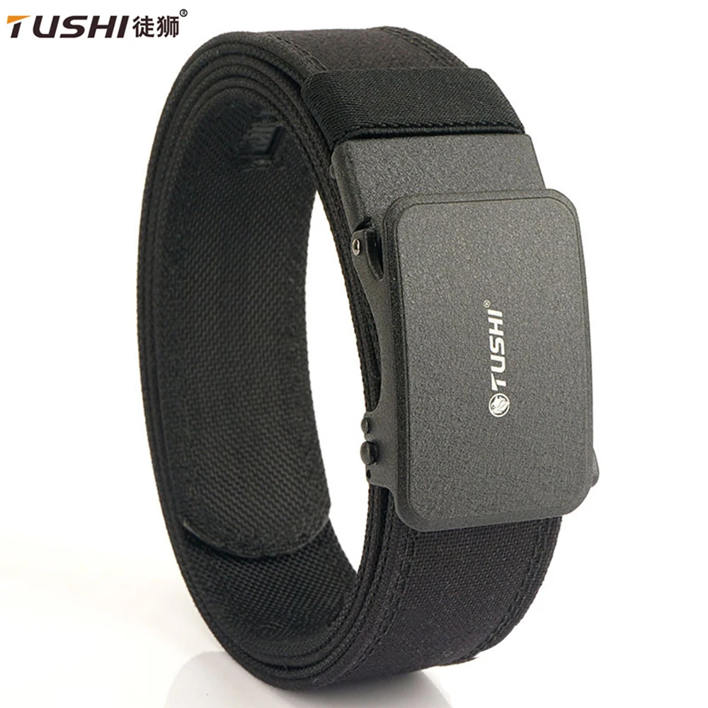 TUSHI New 1100D Nylon Hard Tactical Belt for Men Metal Automatic Buckle IPSC Gun Belt Military Belt Outdoor Sports Accessories