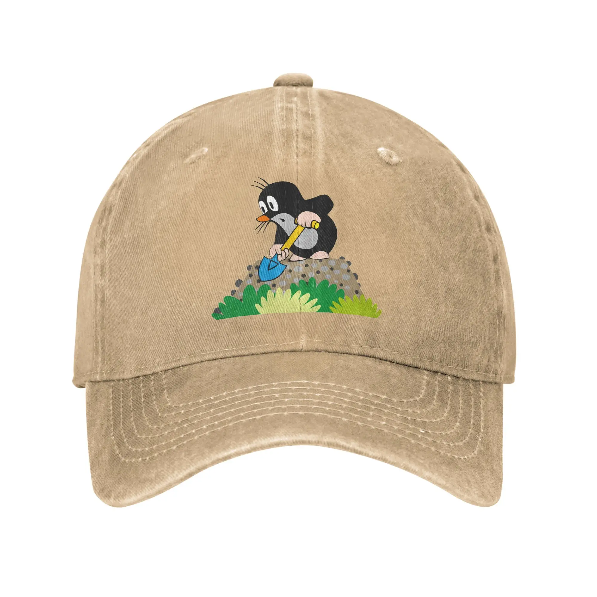 

The Little Mole Baseball Cap Sun Outdoor Sport High Quality Washed Trucker Hat Female Male Casual Print Snapback Cap