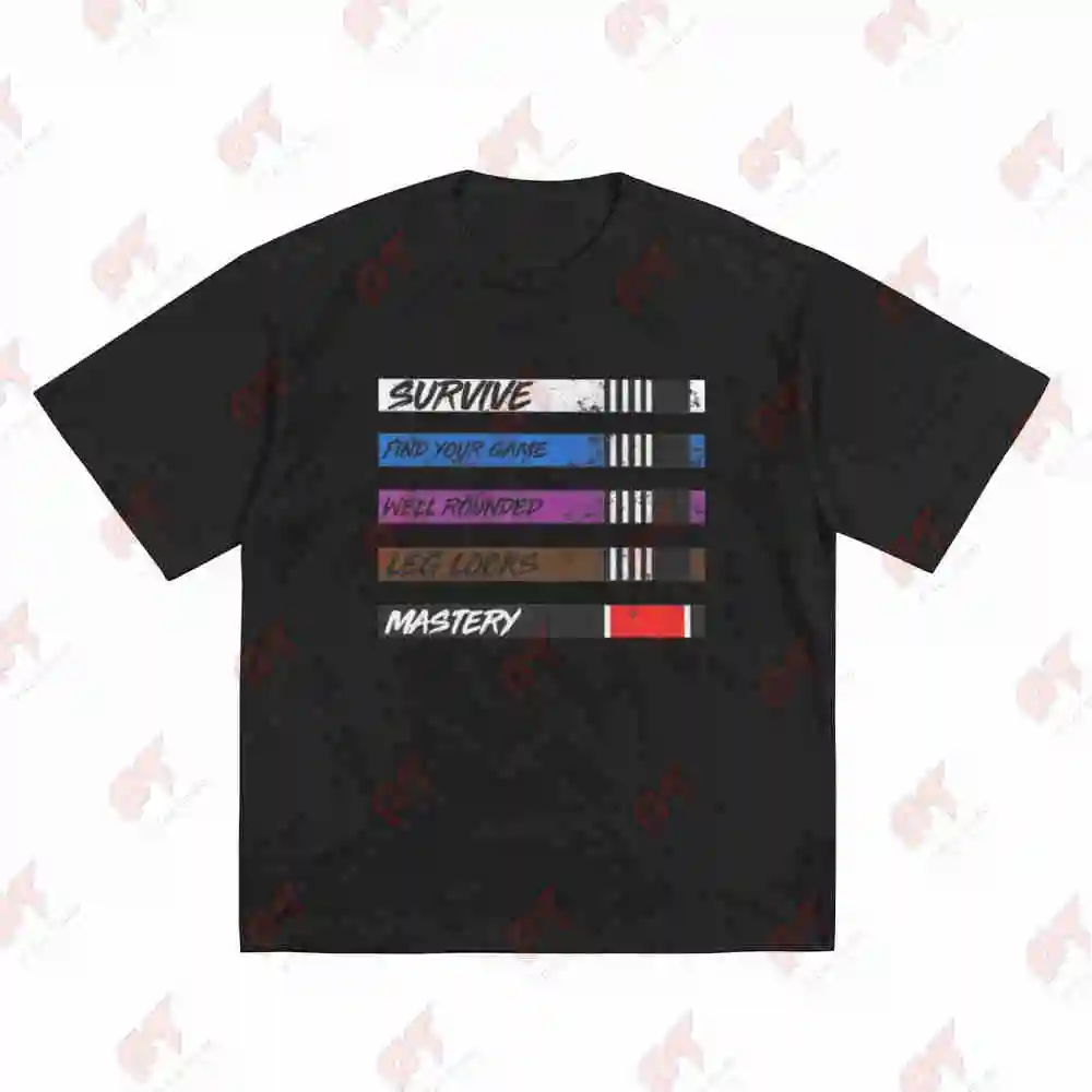 Brazilian Jiu Jitsu Bjj Belt Martial Arts Survival Design Fighters Streetwear Short Sleeve Tee 100% Cotton T-Shirt